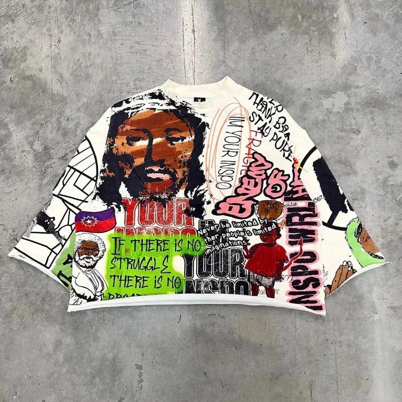 Oversized Y2K T-Shirt – 777 CHILD Graphic Print